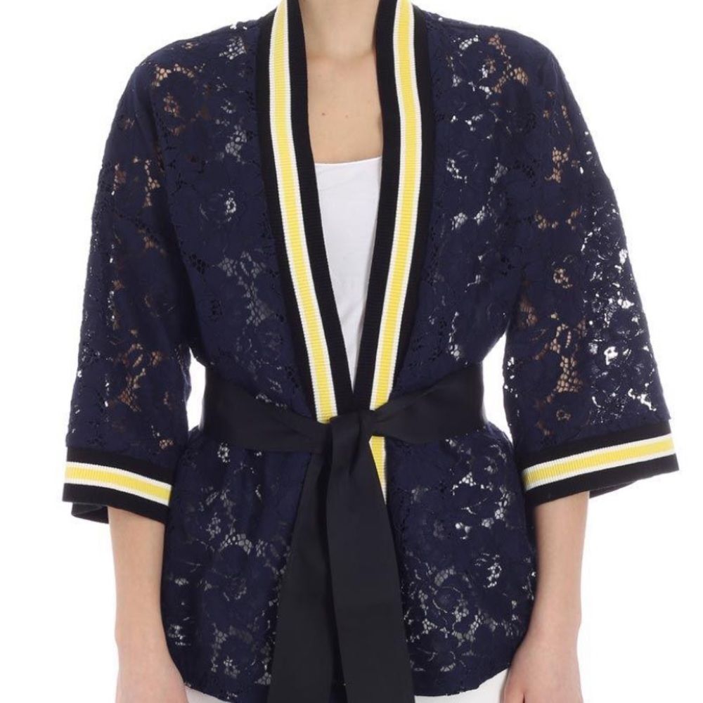 NWOT Pinko Women Blue Lace Bernardine Kimono